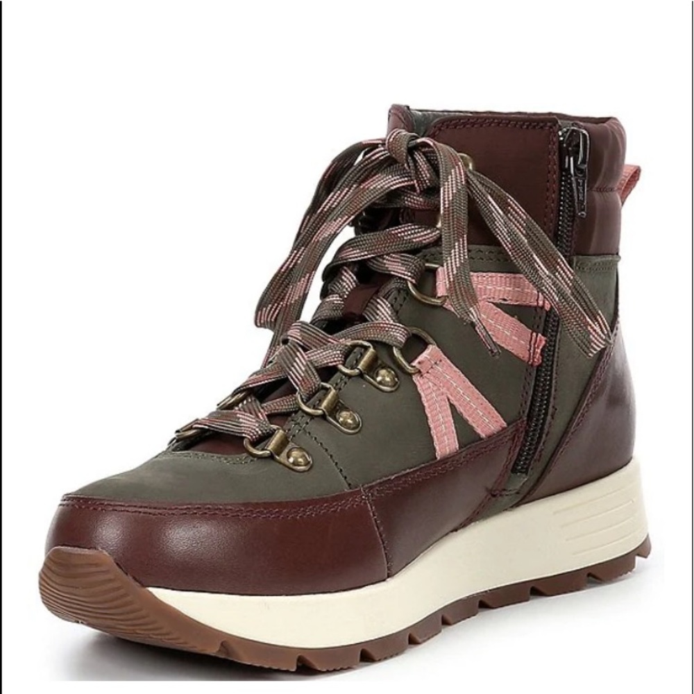 Shoes sneakers boot booties brown pink green fashion Lace Up Hiker